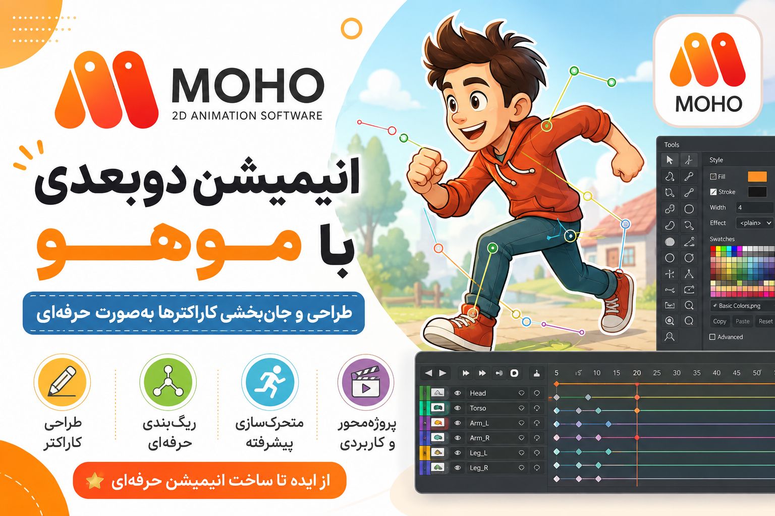انیمیشن سازی با موهو